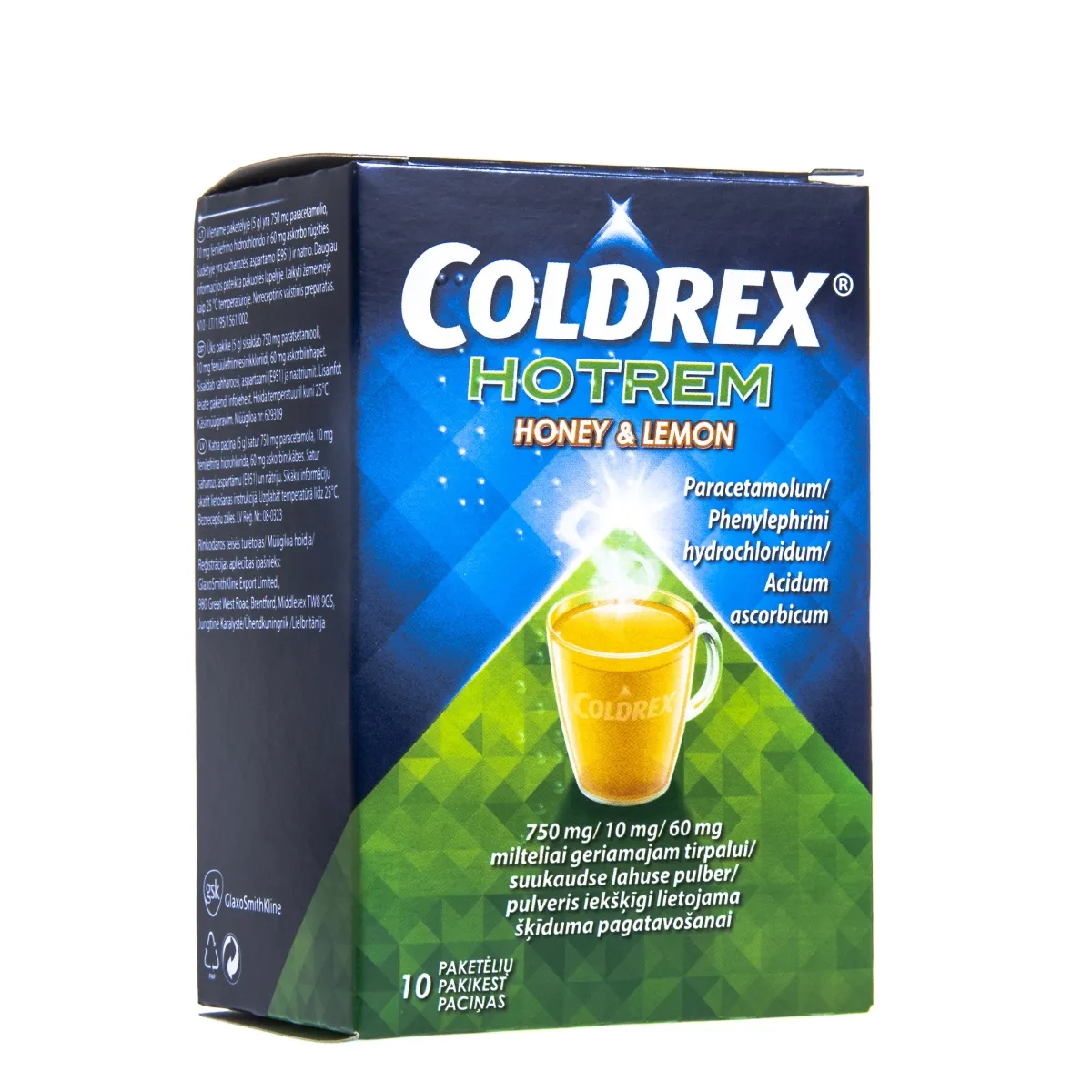 COLDREX HOTREM HONEY&LEMON 750+10+60MG N10 SUUKAUDSE LAH PLV - Tootepilt