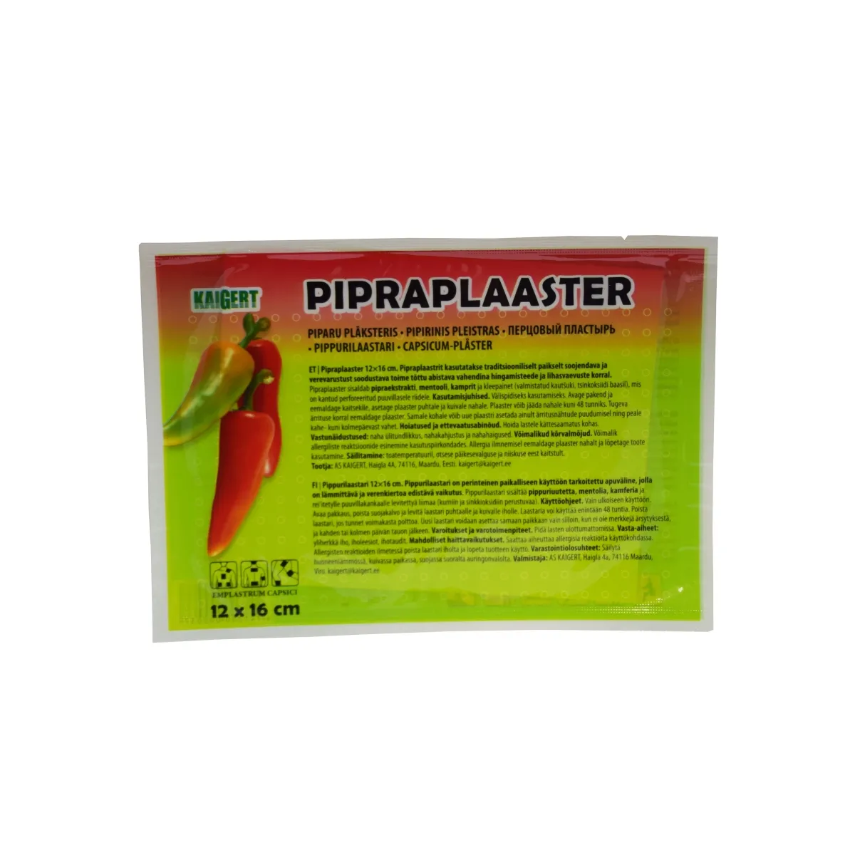 PIPRAPLAASTER 12X16CM - Tootepilt