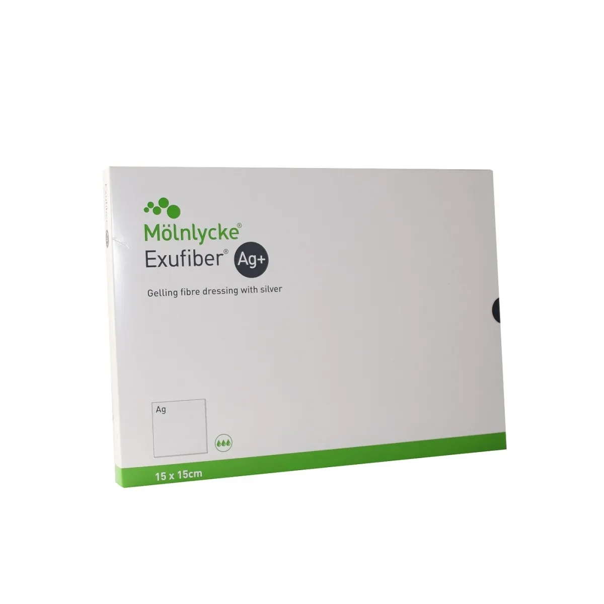 EXUFIBER AG+ 15X15CM N10 ANTIMIKROOBNE GEELISTUV HAAVASIDE - Tootepilt