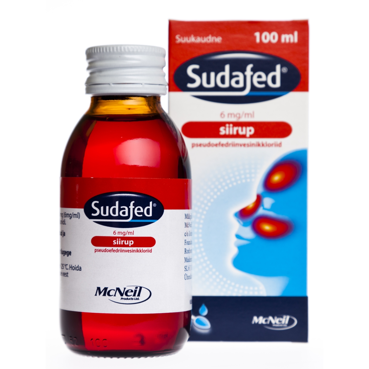 SUDAFED SIIRUP 6MG/ML 100ML - Tootepilt
