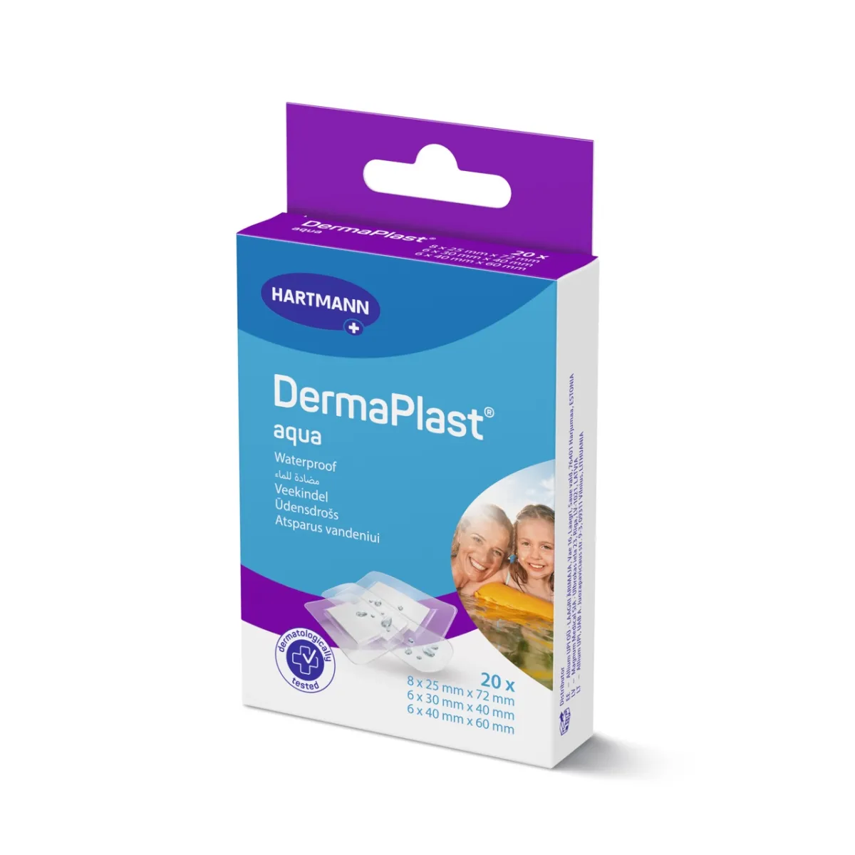DERMAPLAST PLAASTRID AQUA LÄBIPAISTVAD (3 SUURUST) N20 - Tootepilt