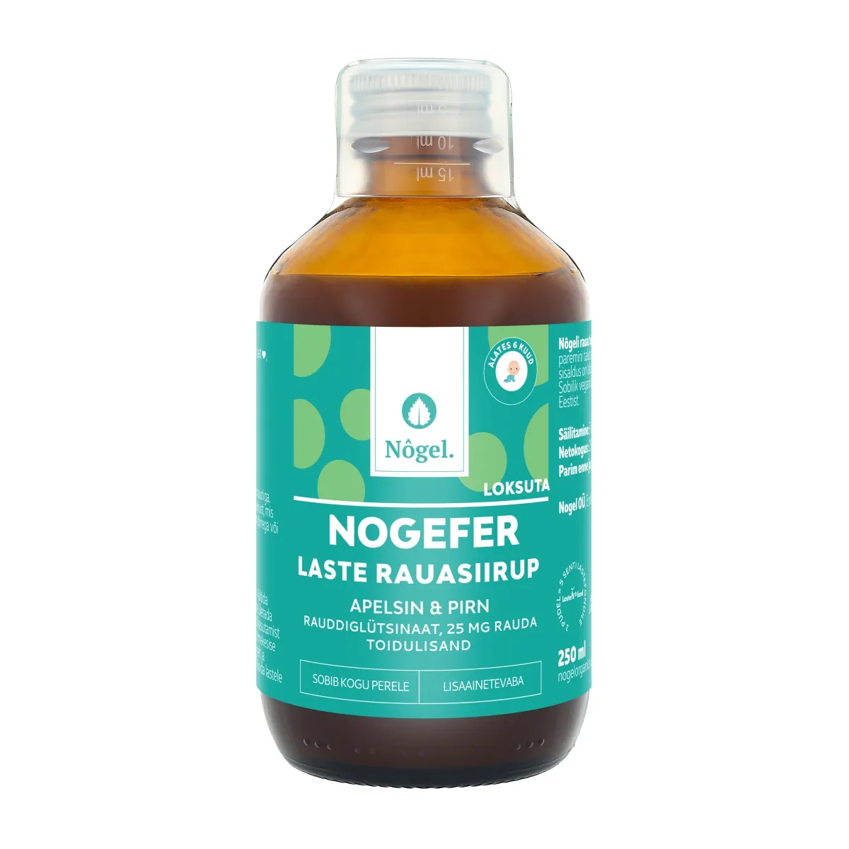 NOGEFER LASTE RAUASIIRUP 250ML - Tootepilt