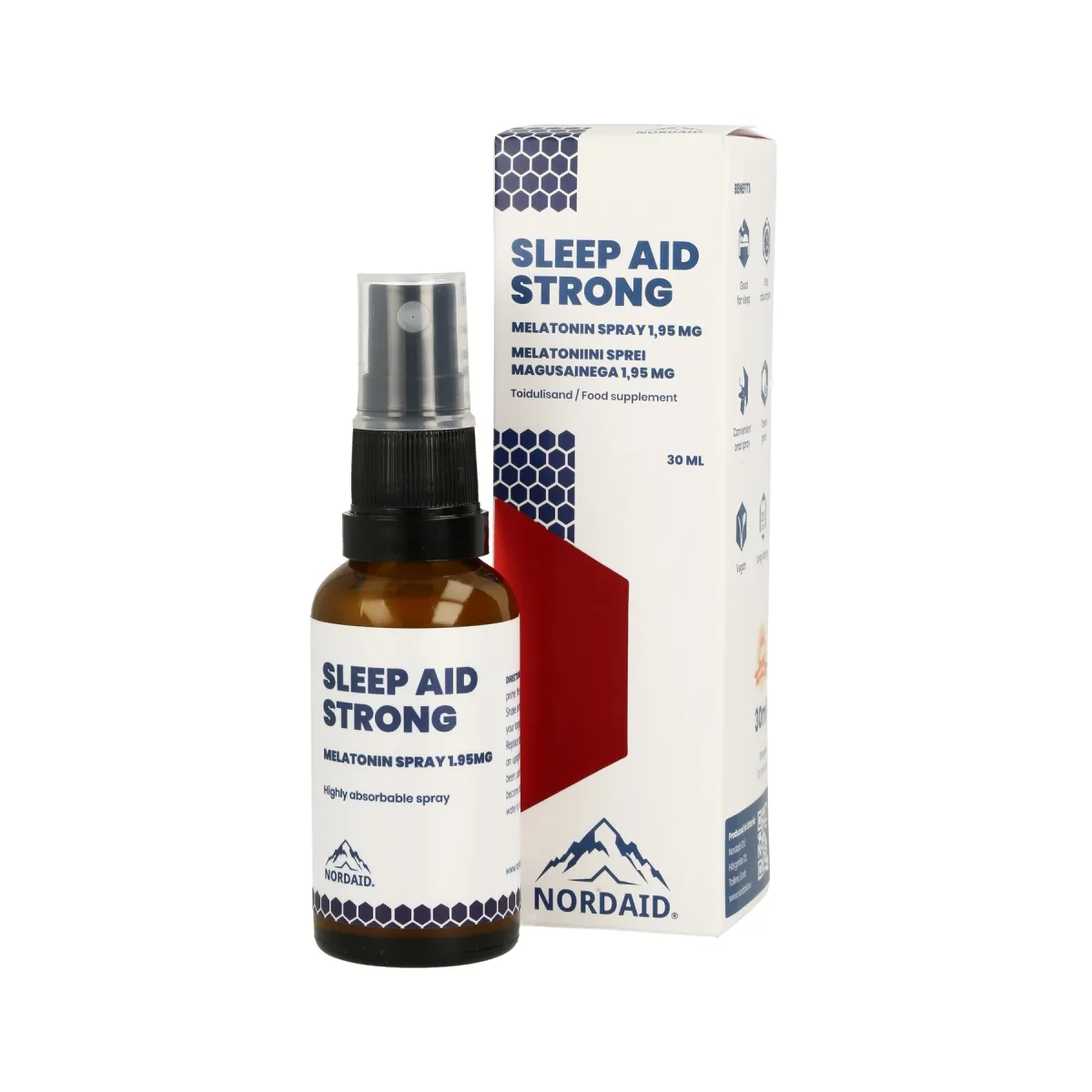 NORDAID SLEEP AID STRONG MELATONIIN 1,95MG 30ML - Tootepilt