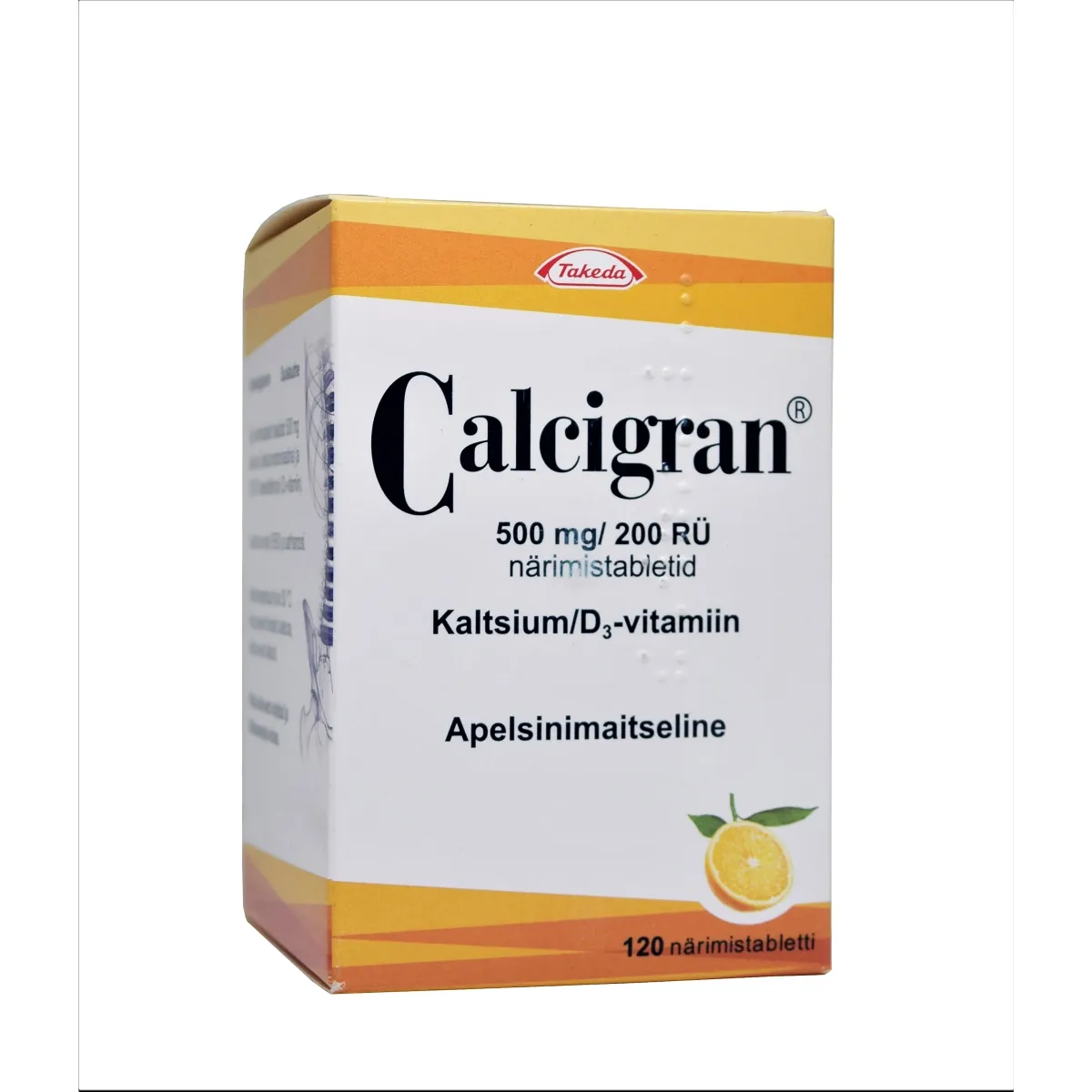 CALCIGRAN NÄRIMISTBL 500MG+200RÜ N120 - Tootepilt