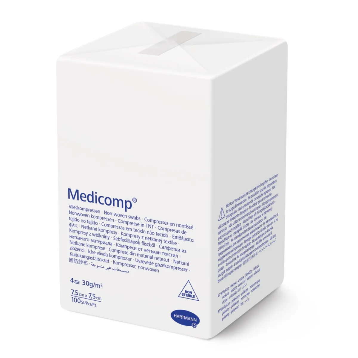 MEDICOMP TAMPOONID MITTESTER 7,5X7,5CM N100 - Tootepilt