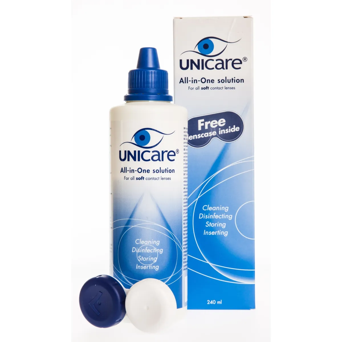 UNICARE ALL IN ONE 240ML (KONTAKTLÄÄTSEDE DES.LAHUS) - Tootepilt