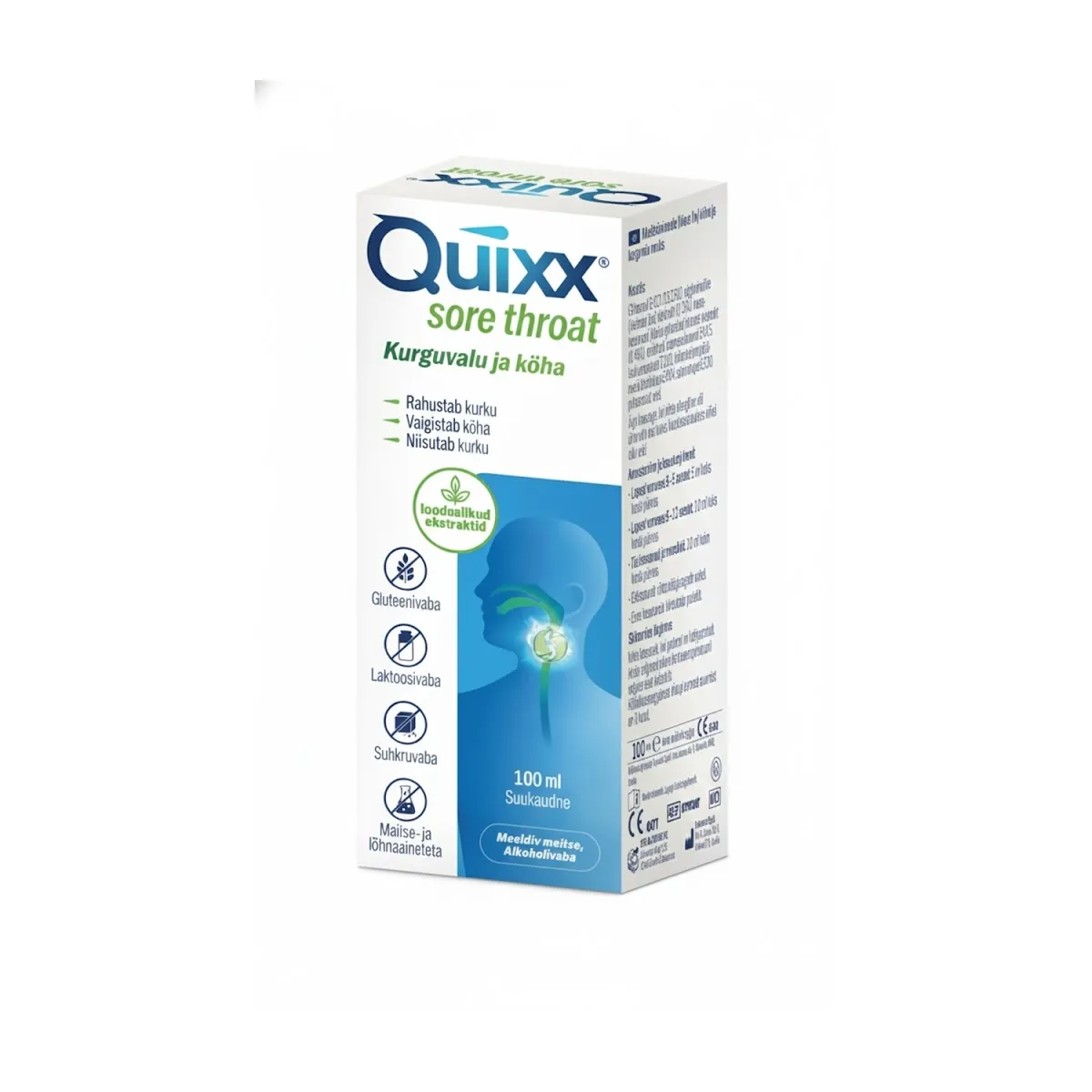 QUIXX SORE THROAT 100ML - Tootepilt