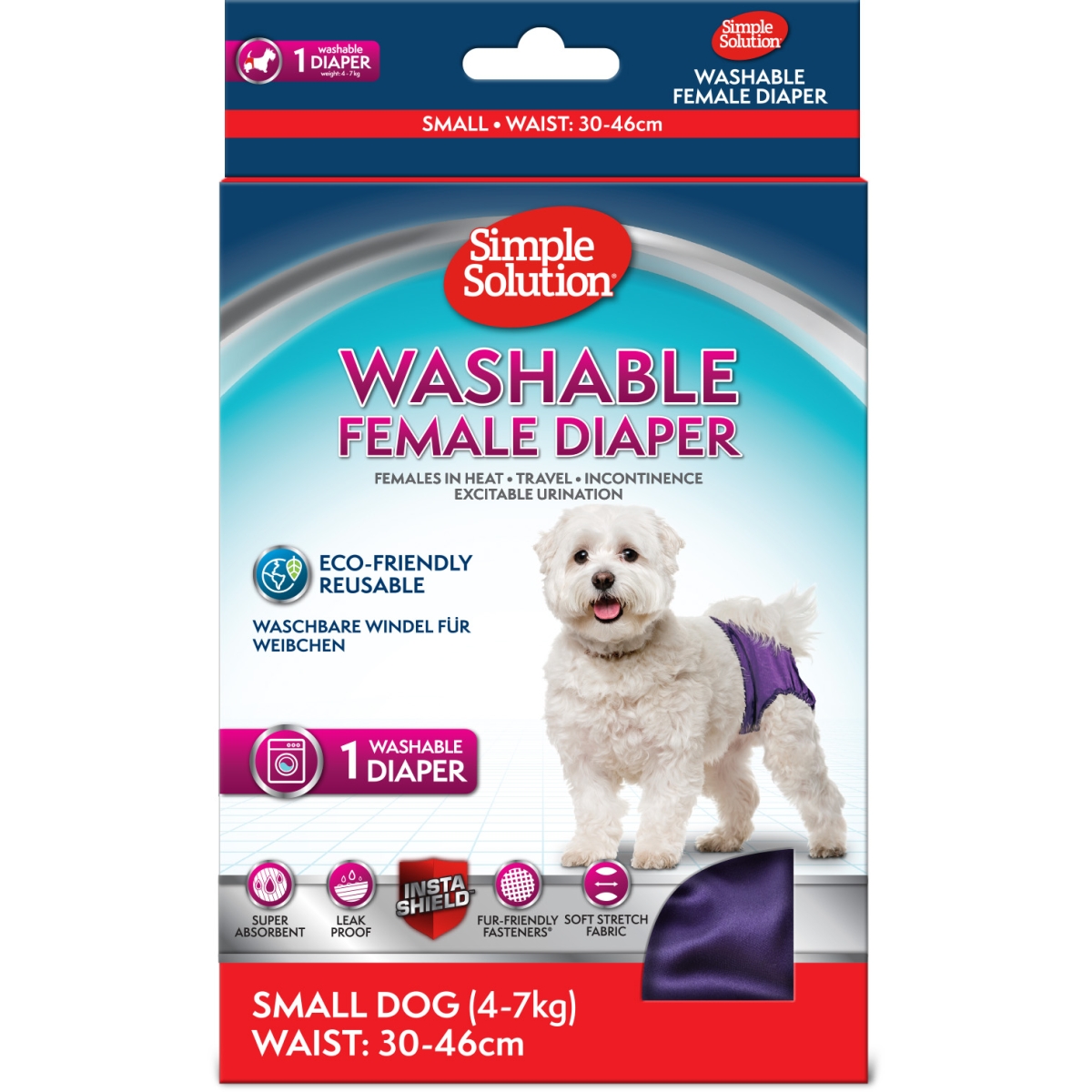 Simple Solution pestav mähe emasele koerale, S suurus, 1 tk - Tootepilt
