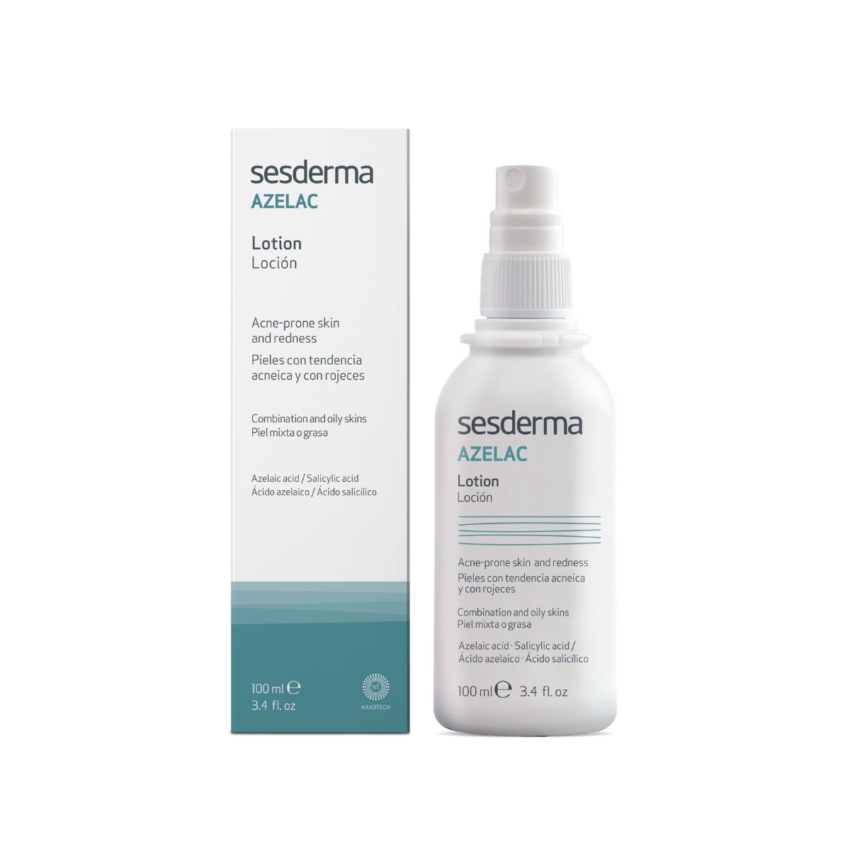 SESDERMA AZELAC NAHAHOOLDUSVESI NÄOLE JA KEHALE 100ML - Tootepilt 1