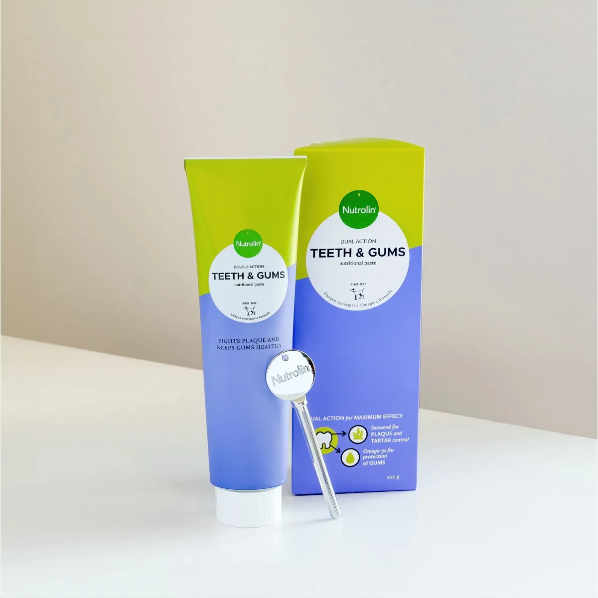 Nutrolin Teeth & Gums toiteainetepasta kassile ja koerale 200 g - Tootepilt