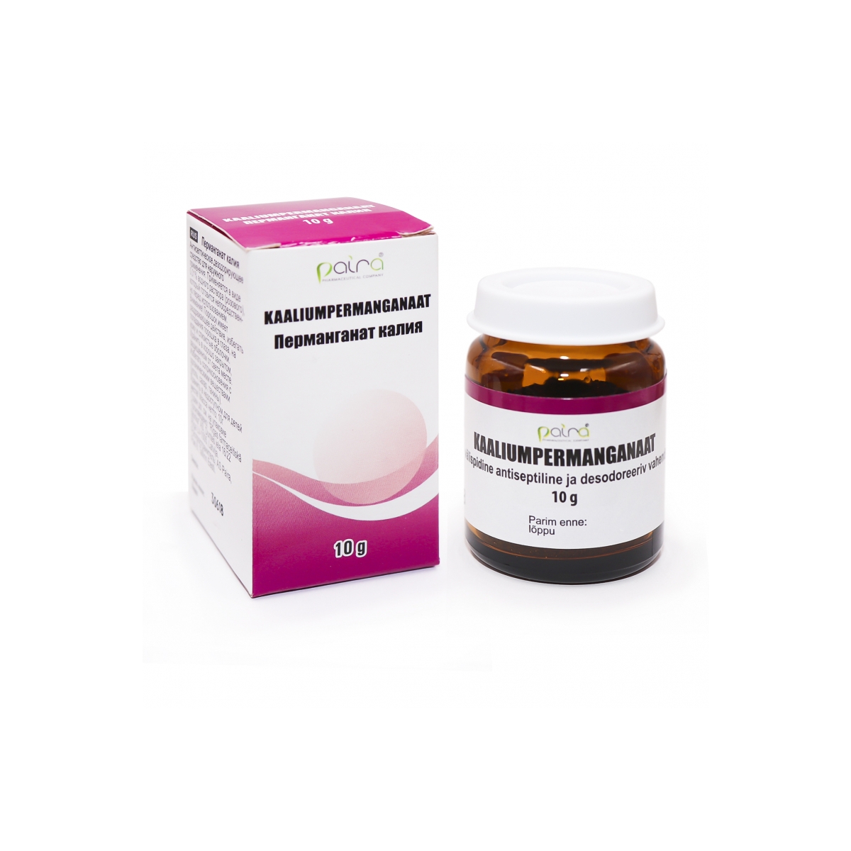 KAALIUMPERMANGANAAT 10G (PAIRA) - Tootepilt