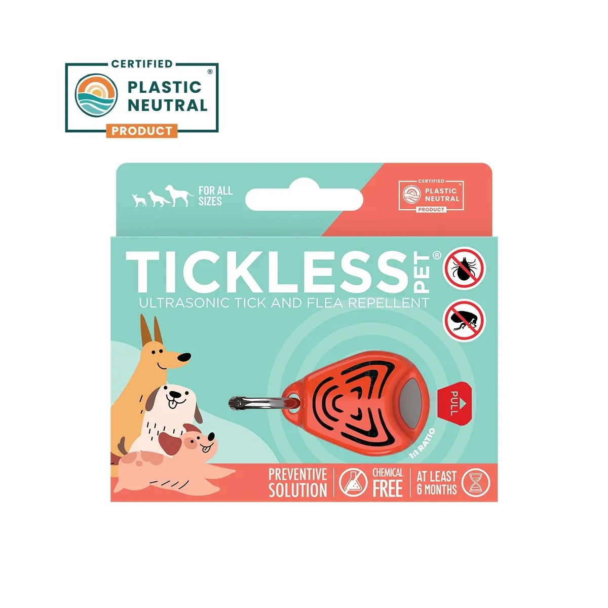 TICKLESS PUUGIPELETAJA LEMMIKLOOMALE ORANZ - Tootepilt