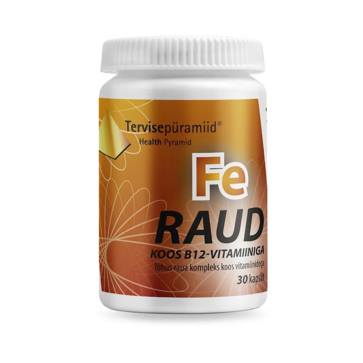 TERVISEPÜRAMIID RAUD KOOS B12 VITAMIINIGA KAPSLID N30 - Tootepilt