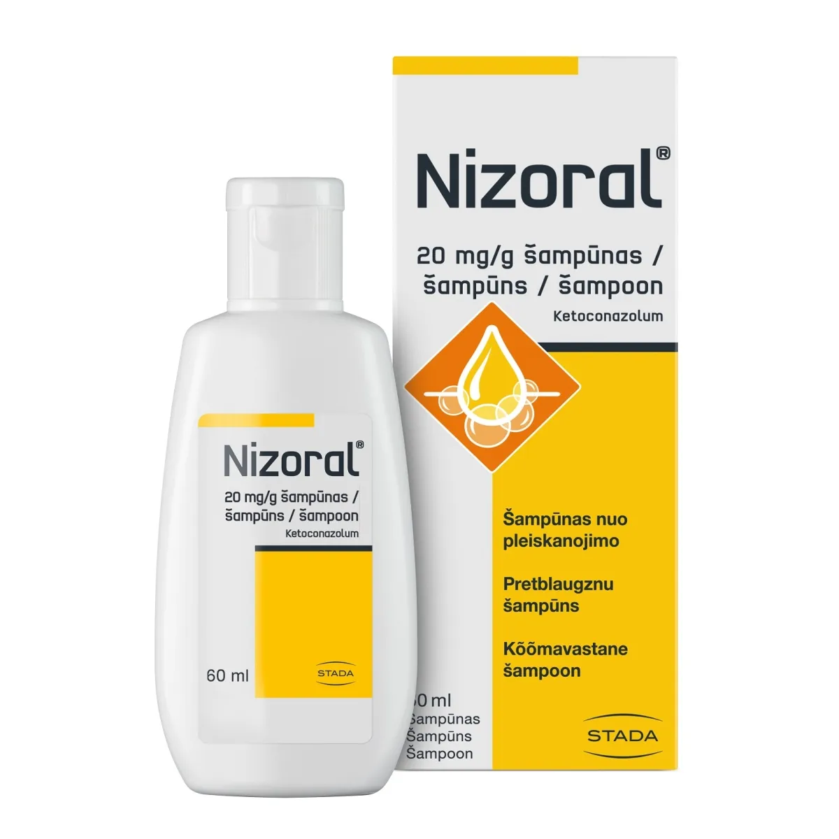 NIZORAL SHAMPOON 20MG/G 60ML - Tootepilt
