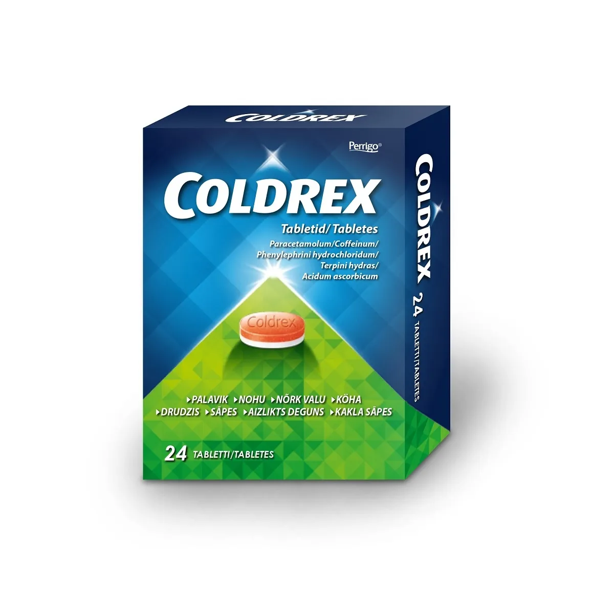 COLDREX TBL 500MG+5MG+20MG+30MG+25MG N24 - Tootepilt