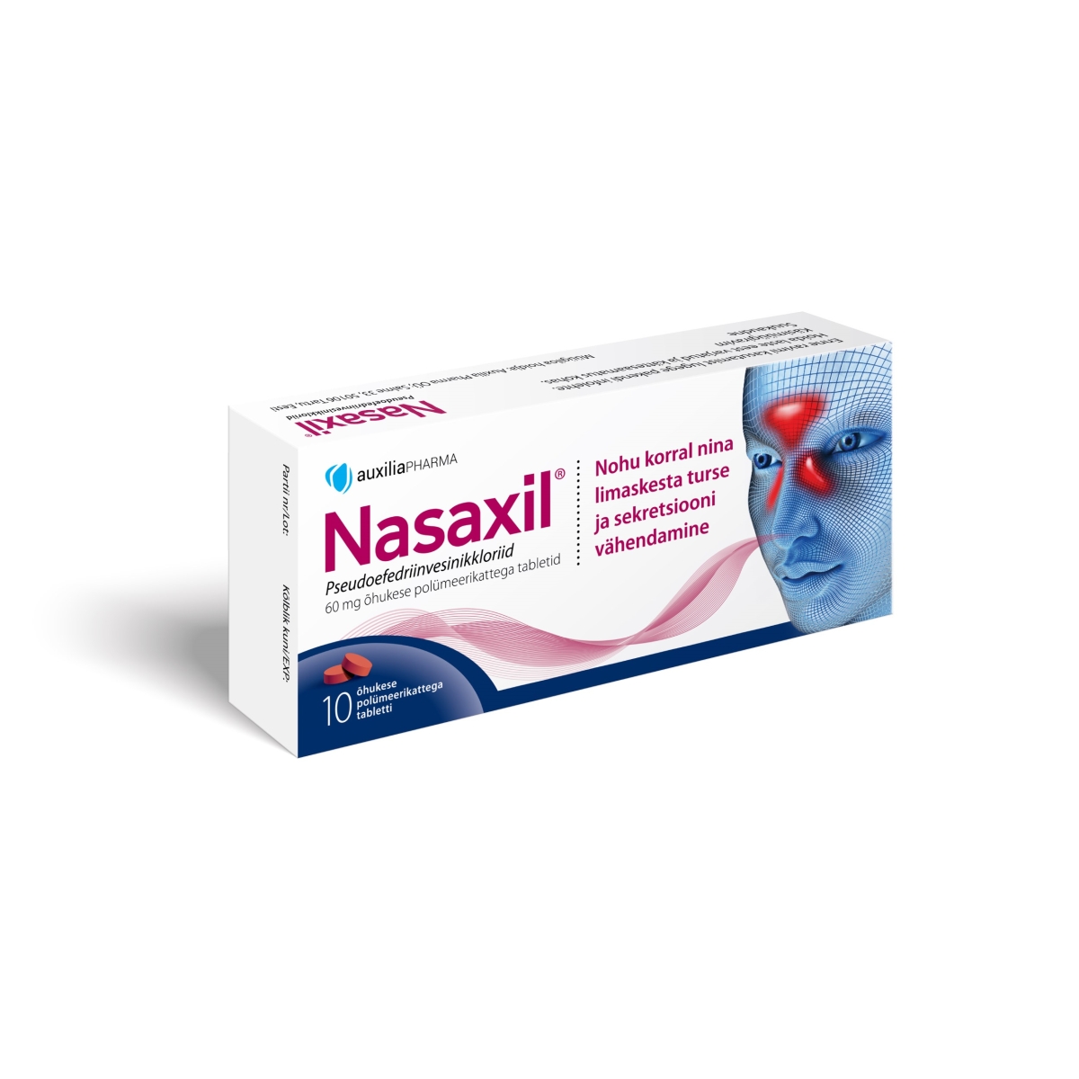 NASAXIL KATTEGA TBL 60MG N10 - Tootepilt
