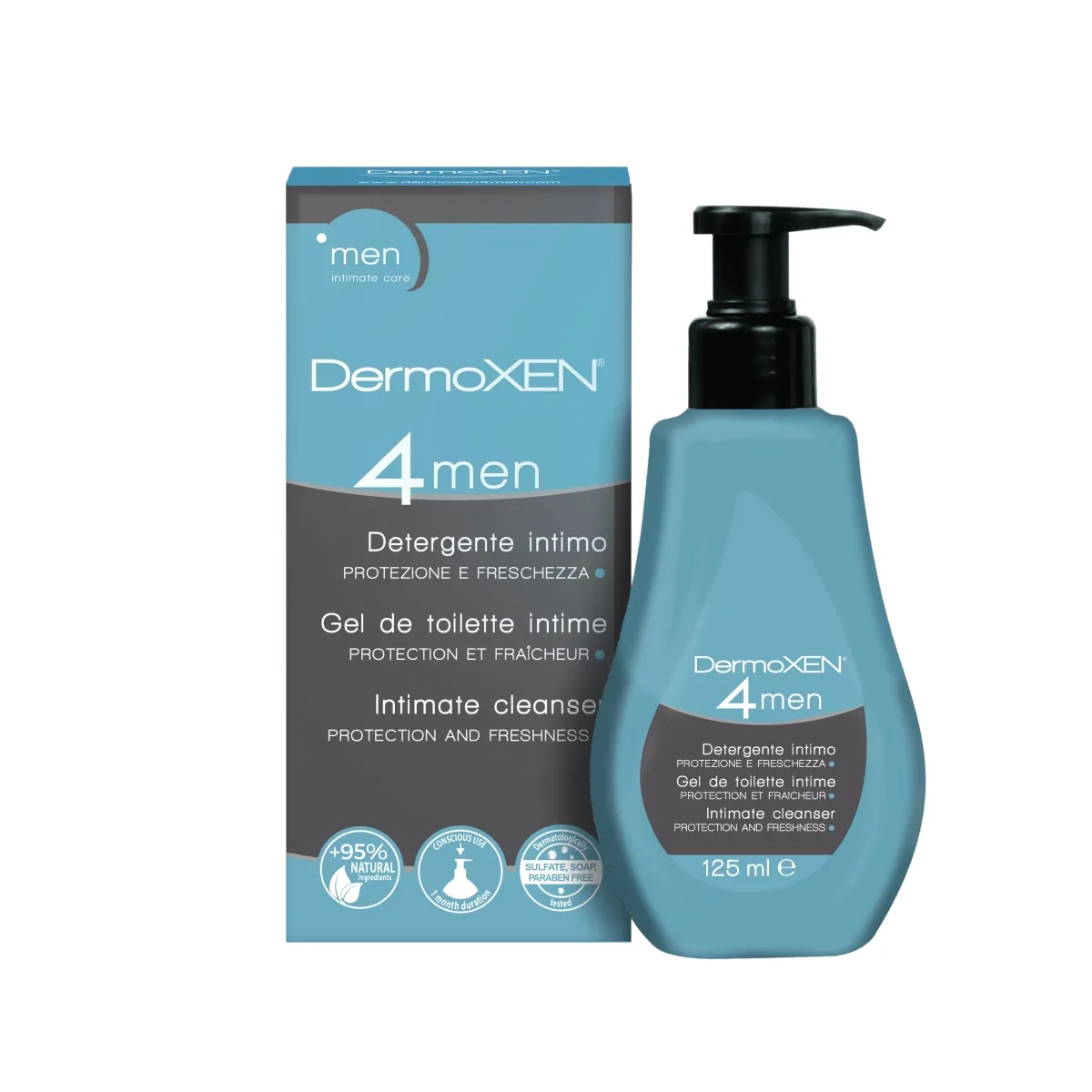 DERMOXEN 4MEN INTIIMPESUGEEL MEESTELE 125ML - Tootepilt 1