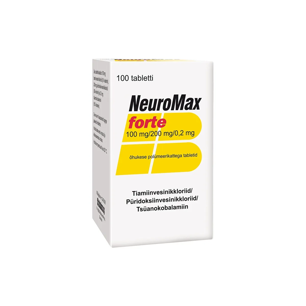 NEUROMAX FORTE TBL 100MG + 200MG + 0,2MG N100 - Tootepilt