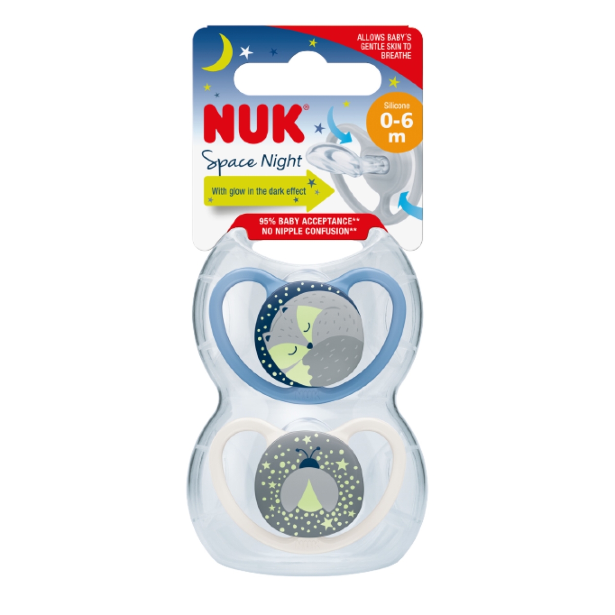 NUK UNELUTT SPACE SILIK. 0-6 KUUD N2 - Tootepilt