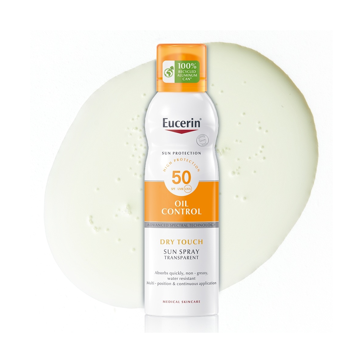 EUCERIN SUN PÄIKESEKAITSEAEROSOOL SPF50 200ML - Tootepilt