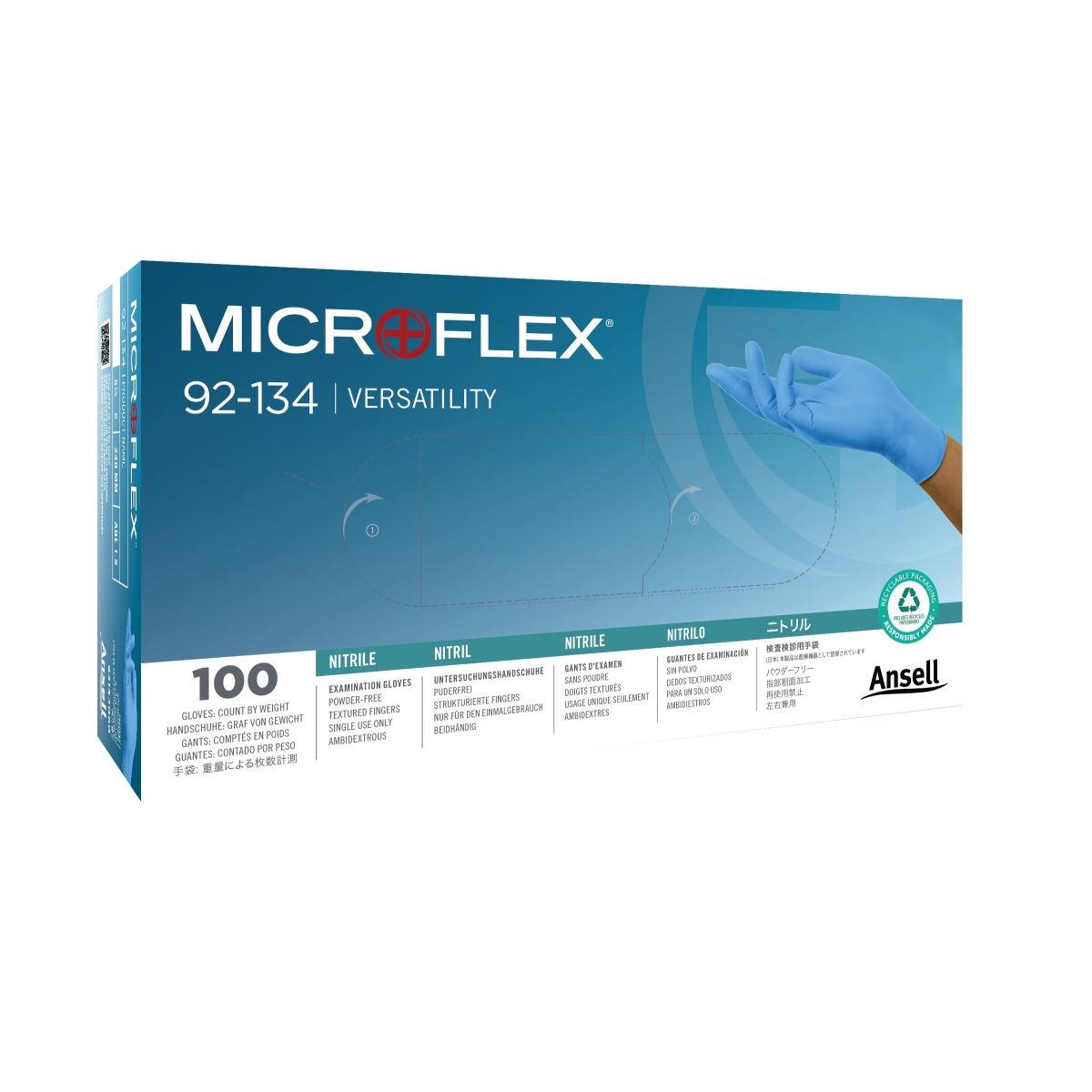 KINDAD MICROFLEX 92-134 L N100 - Tootepilt
