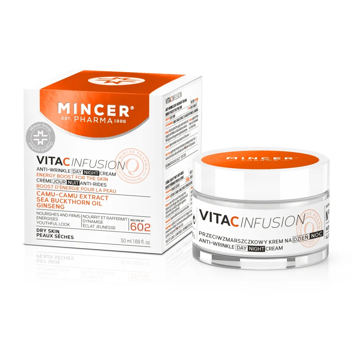 MINCER PHARMA VITA C PÄEVA- JA ÖÖKREEM KORTSUDEVASTANE 50ML - Tootepilt