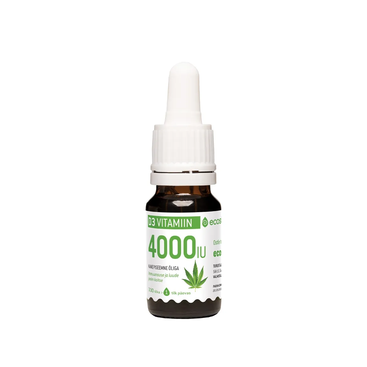 ECOSH D3-VITAMIIN TILGAD 4000IU/TILGAS 10ML KANEPIÕLIGA - Tootepilt