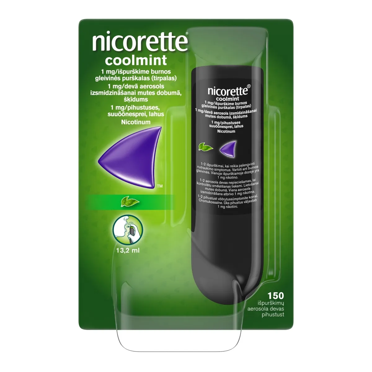 NICORETTE COOLMINT SUUÕÕNESPREI 1MG 150 PIHUSTUST N1 - Tootepilt