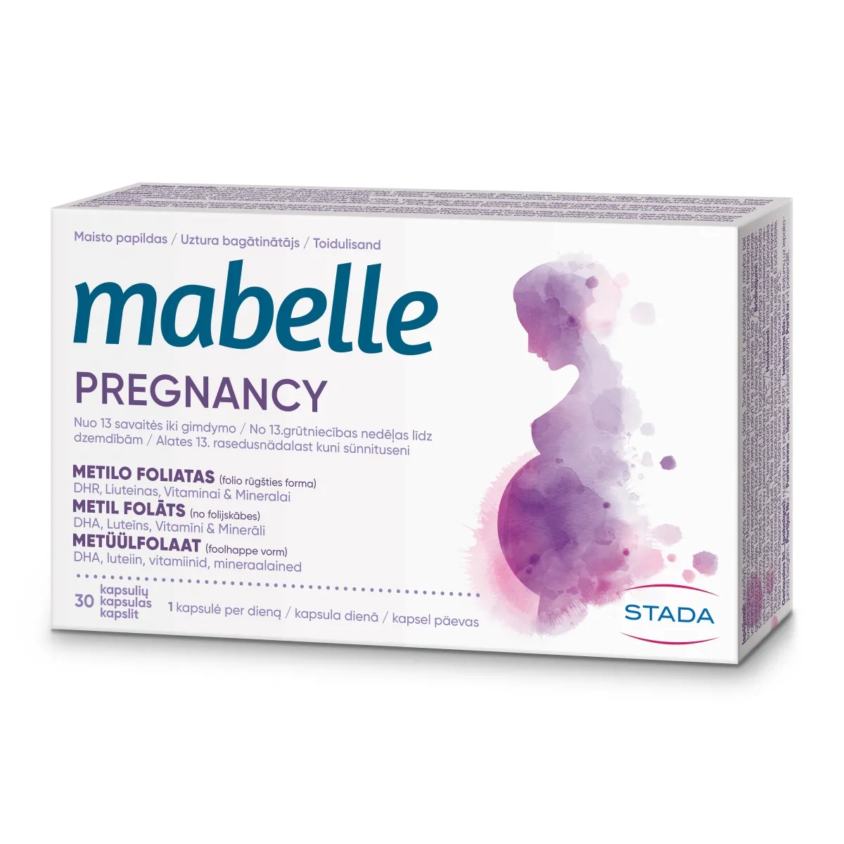 MABELLE PREGNACY KAPSLID N30 - Tootepilt