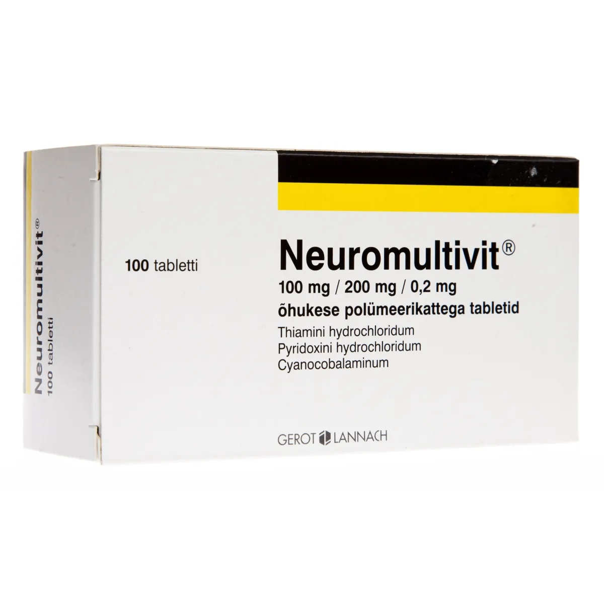 NEUROMULTIVIT TBL 100MG+200MG+0,2MG N100 - Tootepilt