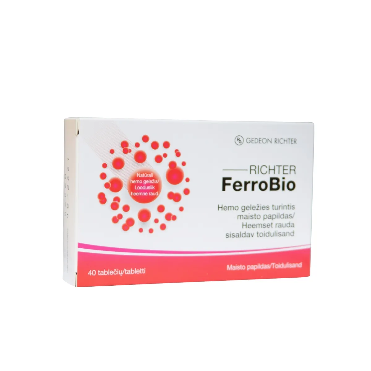 RICHTER FERROBIO TBL 18MG N40 - Tootepilt