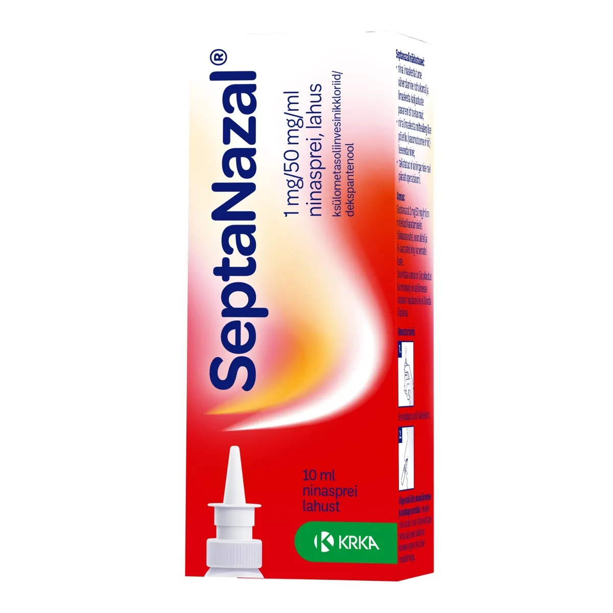 SEPTANAZAL NINASPREI 1MG+50MG/1ML 10ML N1 - Tootepilt
