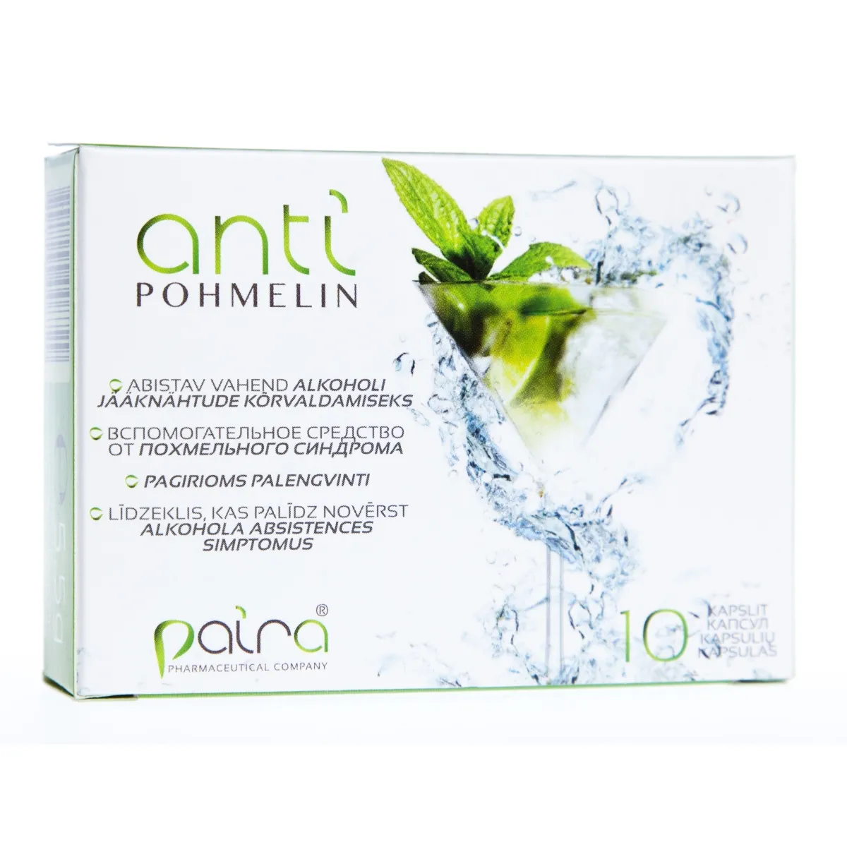 ANTIPOHMELIN KAPSLID N10 (PAIRA) - Tootepilt