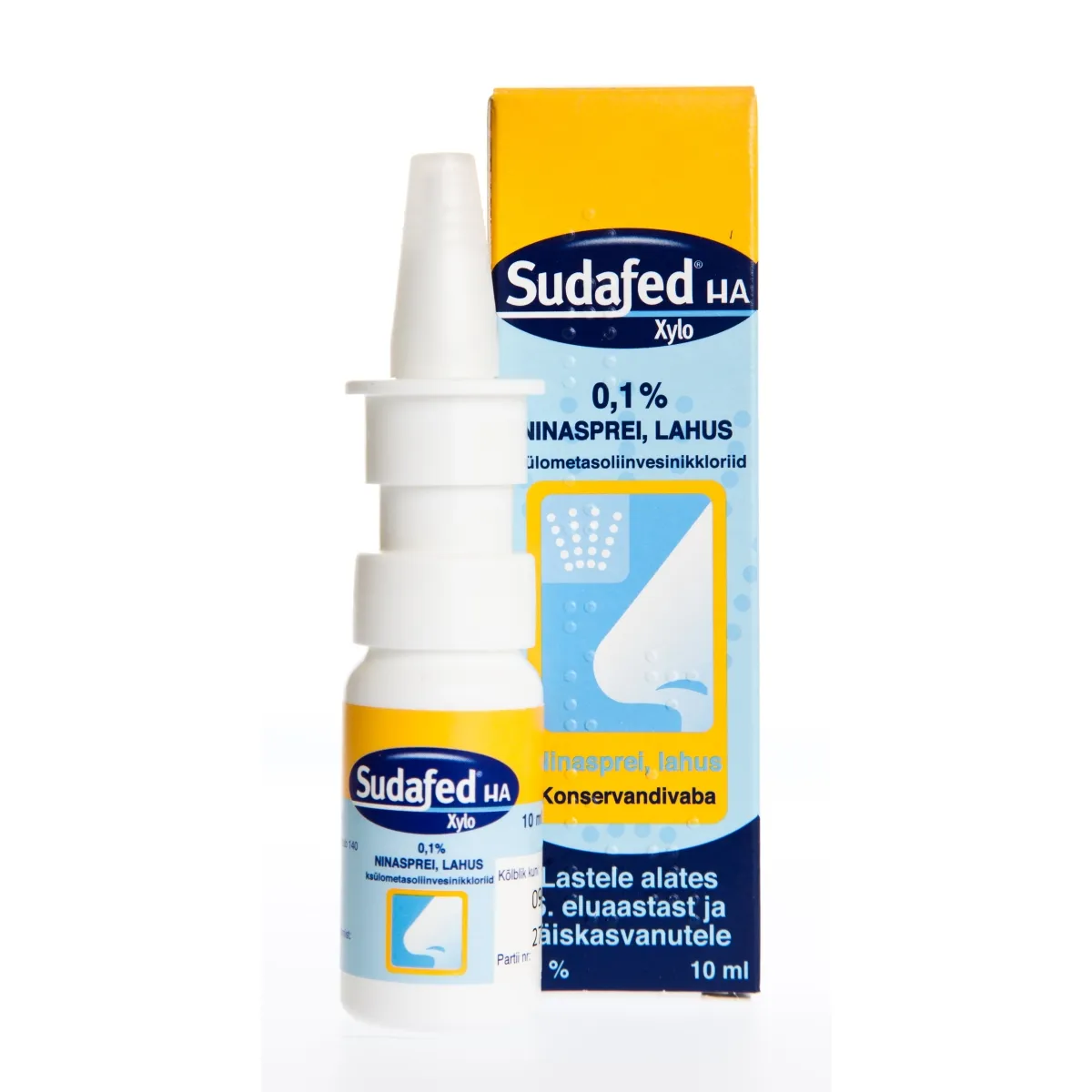 SUDAFED HA XYLO NINASPREI 1MG/ML 10ML - Tootepilt
