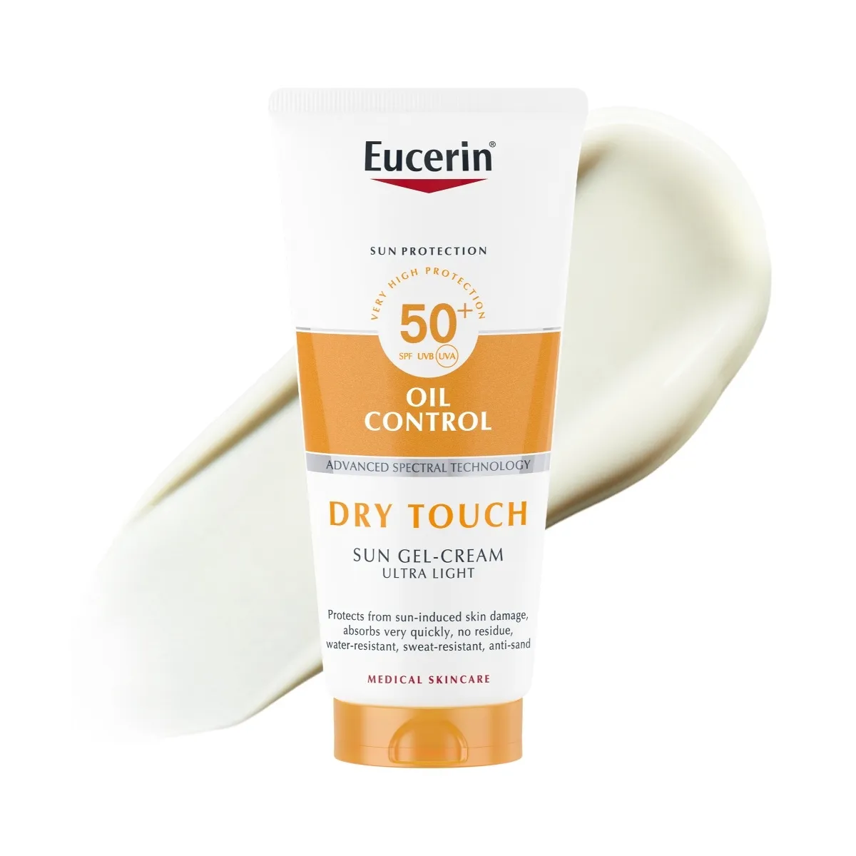 EUCERIN SUN PÄIKESEKAITSE GEEL-KREEM DRY TOUCH SPF50+ 200ML - Tootepilt