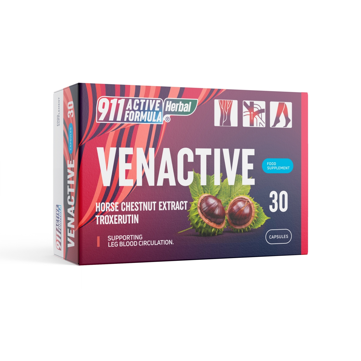 911 ACTIVE FORMULA HERBAL VENACTIVE KAPSLID N30 - Tootepilt