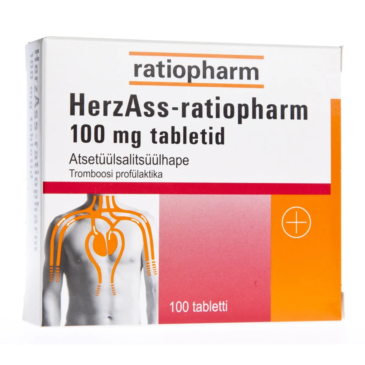 HERZASS-RATIOPHARM 100MG TBL 100MG N100 - Tootepilt