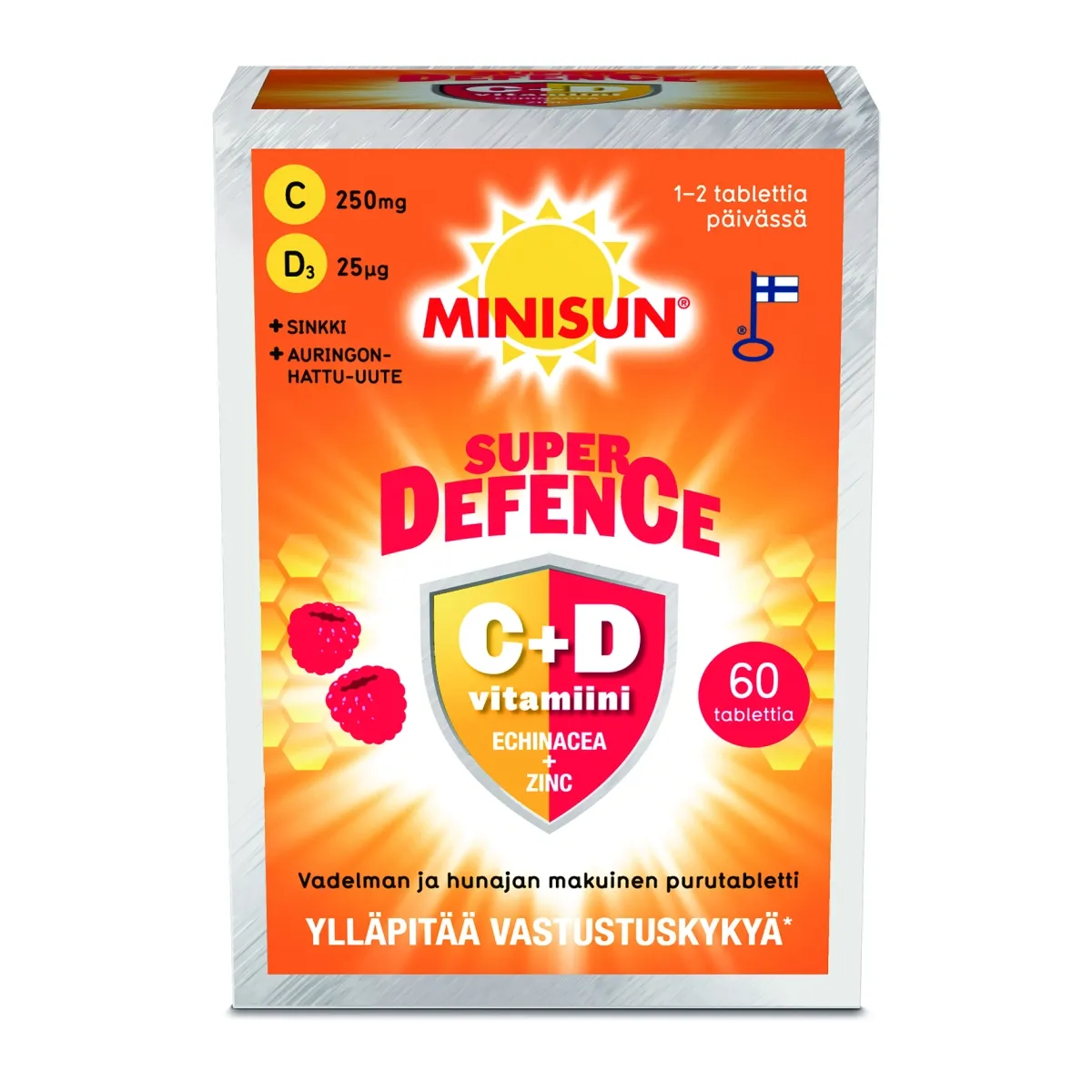 MINISUN SUPER DEFENCE C+D+ECHINACEA+ZN) NÄRIMISTBL N60 - Tootepilt