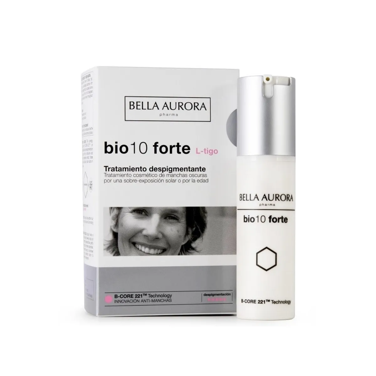BELLA AURORA BIO10 FORTE L+TIGO NÄOKREEM PIGMENDLAIKUDELE 30ML - Tootepilt