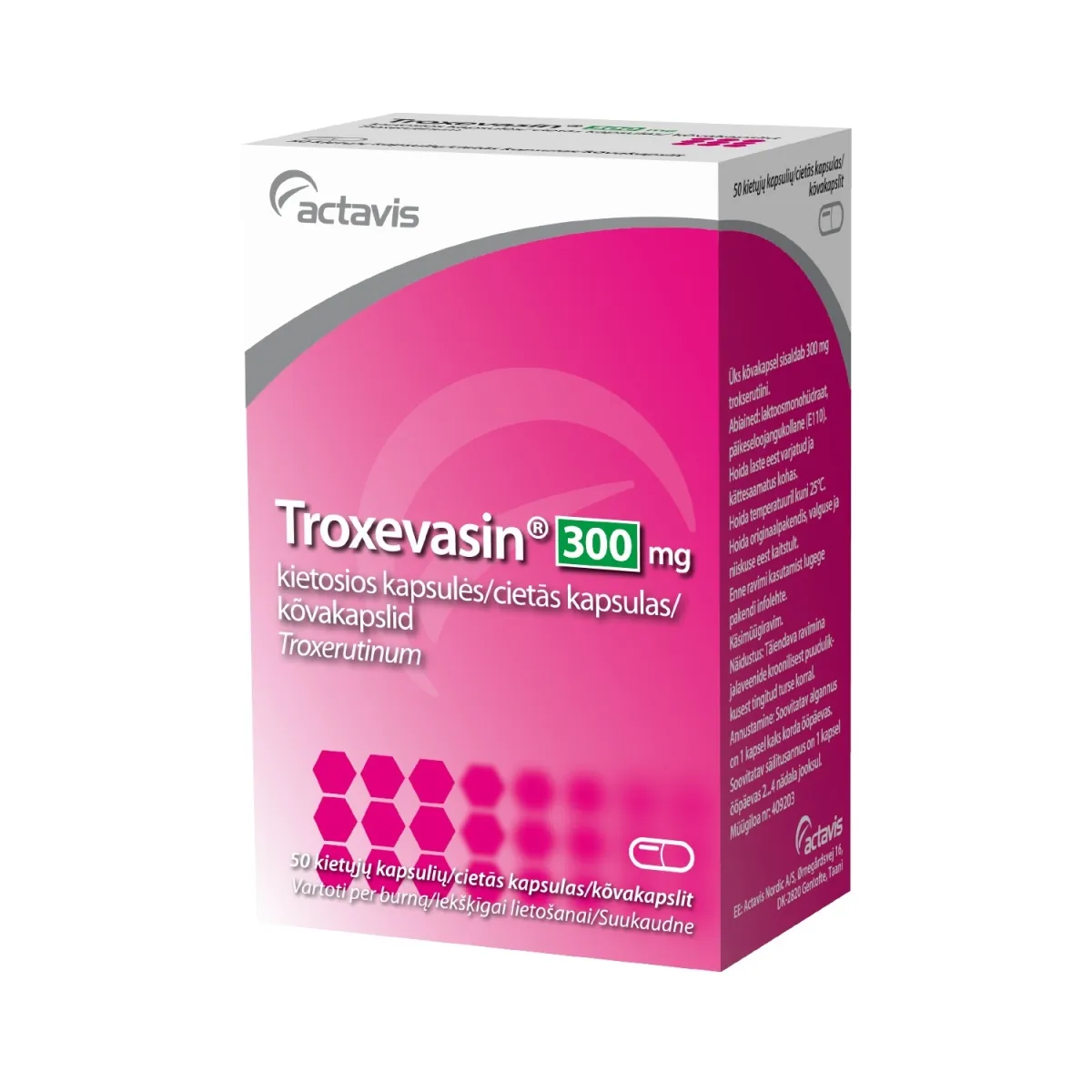 TROXEVASIN CAPS 300MG N50 - Tootepilt