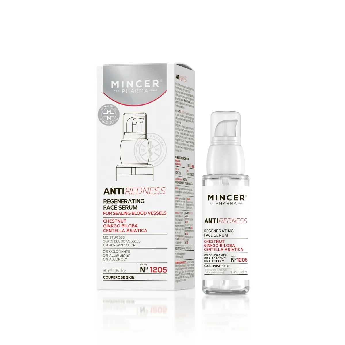 MINCER PHARMA REDNESS SEERUM PUNETUSVASTANE 30ML - Tootepilt