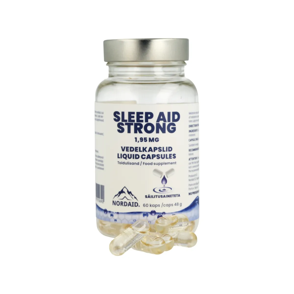 NORDAID SLEEP AID STRONG VEDELKAPSEL 1,95MG N60 - Tootepilt