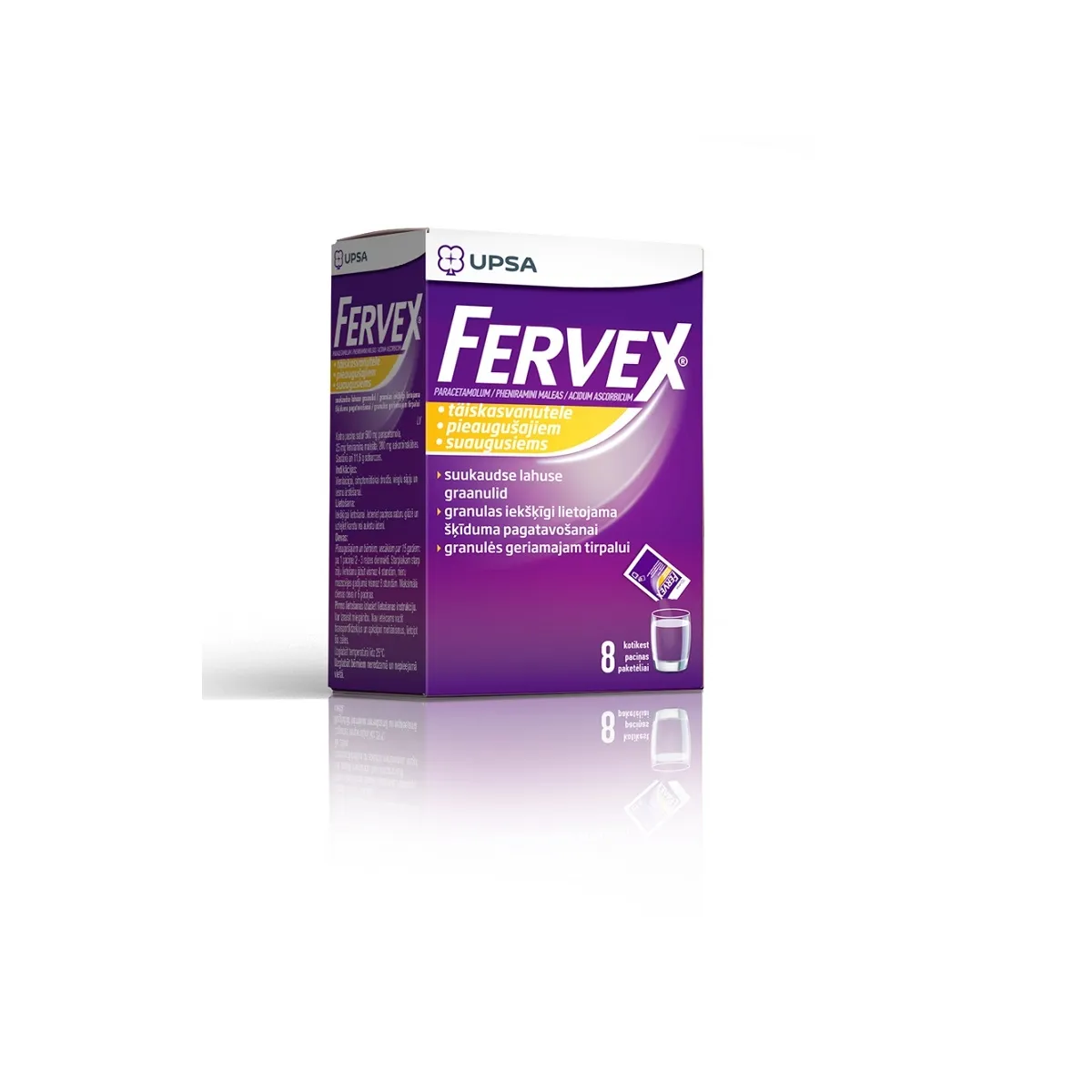 FERVEX 500+25+200MG N8 SUUKAUDSE LAHUSE GRAANULID - Tootepilt