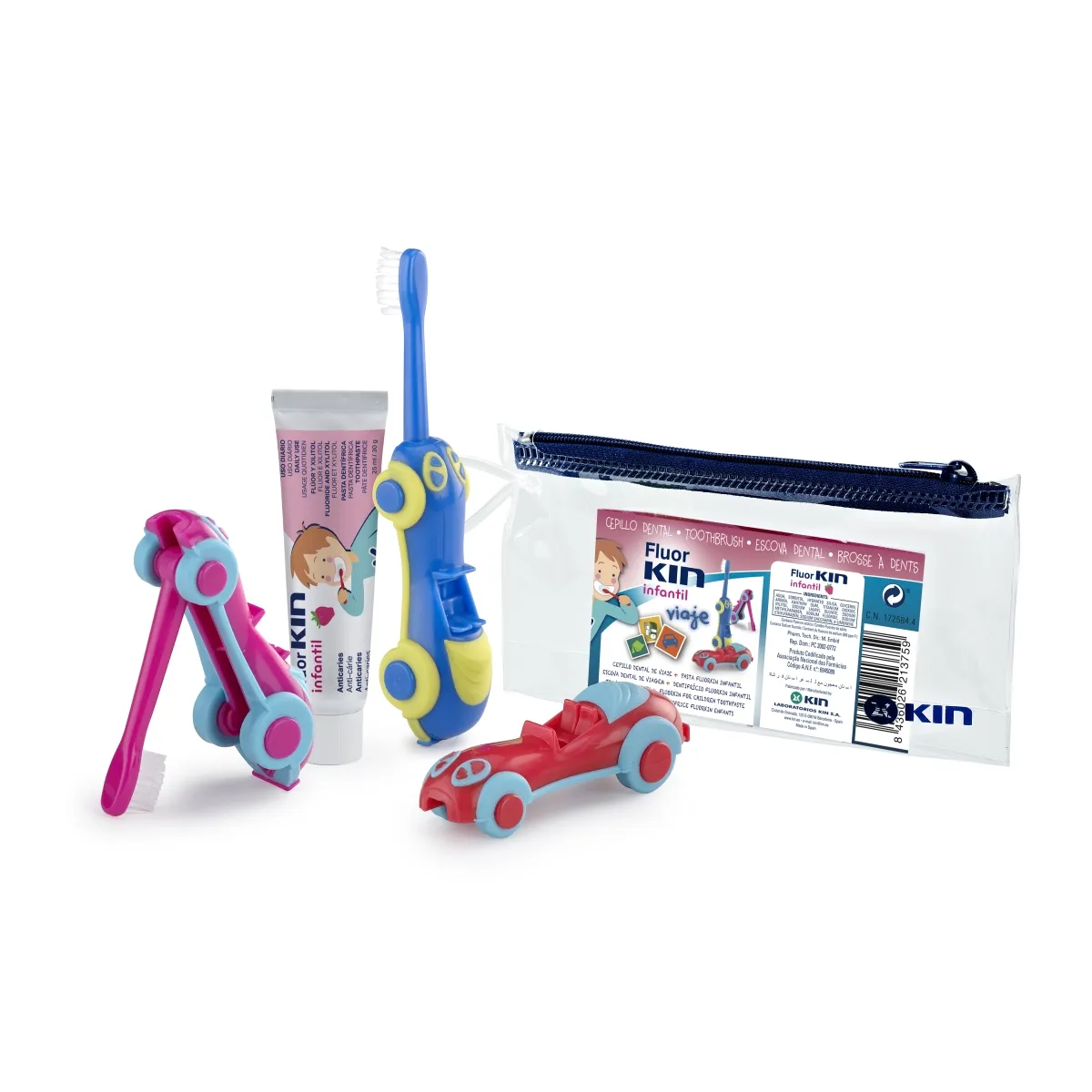 KIN REISIKOMPLEKT AUTO LASTELE, HAMBAHARI+PASTA 25ML - Tootepilt