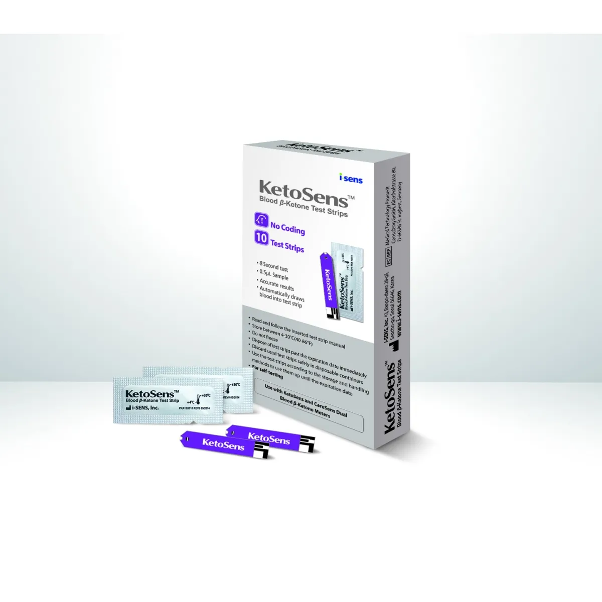 CARESENSE KETOSENSE KETOONISISALDUSEGA TESTRIBAD N10 - Tootepilt