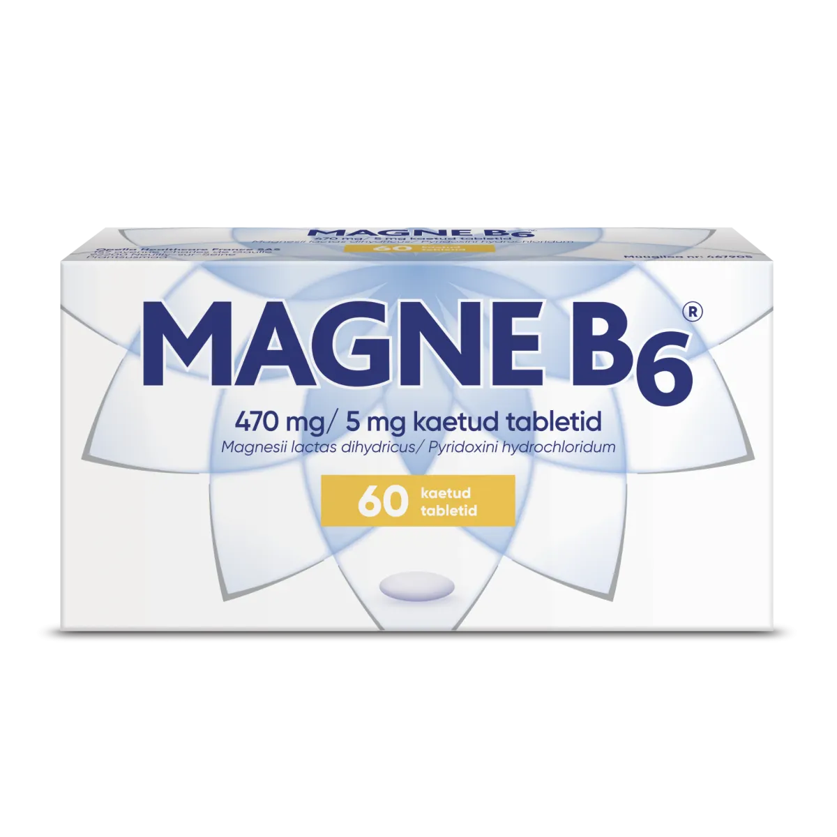 MAGNE B6 KAETUD TBL 5MG+470MG N60 - Tootepilt 1