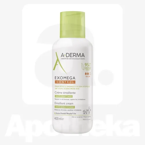 A-DERMA EXOMEGA CONTROL KREEM ATOOPILISELE NAHALE 400ML
