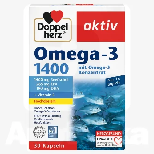DOPPELHERZ AKTIV OMEGA-3 1400MG N30 MEREKALAÕLI KAPSLID