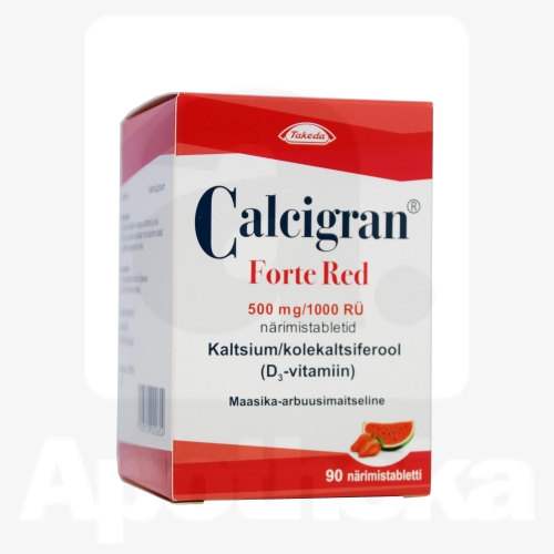 CALCIGRAN FORTE RED NÄRIMISTBL 500MG+1000RÜ N90