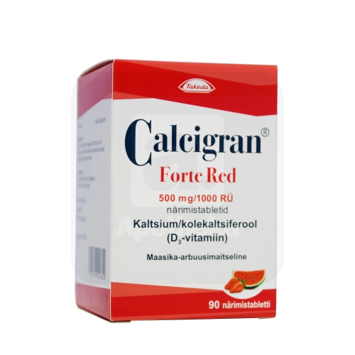 CALCIGRAN FORTE RED NÄRIMISTBL 500MG+1000RÜ N90